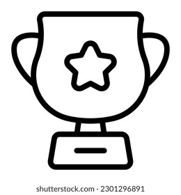 Logro de trofeo Símbolo de icono de línea simple
