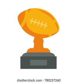 trophy amreican football vector illustration