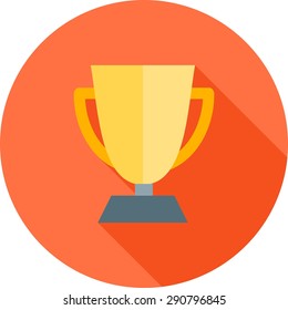 Trophy, award, achievement, cup icon vector image. Can also be used for education, academics and science. Suitable for use on web apps, mobile apps and print media.