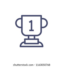 Trophy Award Achievement Vector Line Icon Pixel Perfect. Editable 2 Pixel Stroke Weight. Outline Icon for Website Mobile App Presentation