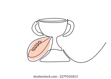 trophy award american football super bowl game sport nobody line art