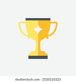 Trophy award. Champion winner cup, 3d gold soccer victory prize, tournament win golden confetti. Victory goblet. Championship success symbol. Isolated
