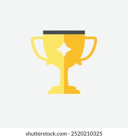 Trophy award. Champion winner cup, 3d gold soccer victory prize, tournament win golden confetti. Victory goblet. Championship success symbol. Isolated
