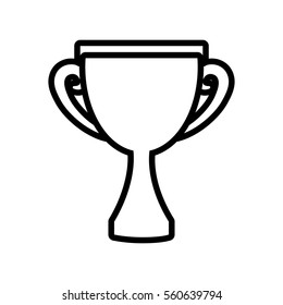 trophy award competition champion outline vector illustration eps 10