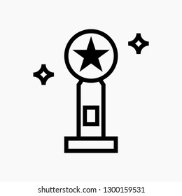 Trophy award concept line icon. Simple element illustration.  Trophy award concept outline symbol design. Can be used for web and mobile UI/UX . Modern vector style.