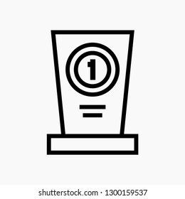 Trophy award concept line icon. Simple element illustration.  Trophy award concept outline symbol design. Can be used for web and mobile UI/UX . Modern vector style.