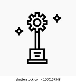 Trophy award concept line icon. Simple element illustration.  Trophy award concept outline symbol design. Can be used for web and mobile UI/UX . Modern vector style.