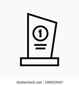 Trophy award concept line icon. Simple element illustration.  Trophy award concept outline symbol design. Can be used for web and mobile UI/UX . Modern vector style.