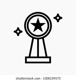 Trophy award concept line icon. Simple element illustration.  Trophy award concept outline symbol design. Can be used for web and mobile UI/UX . Modern vector style.