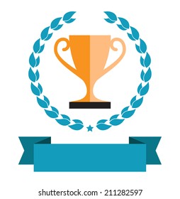 trophy award cup icon design