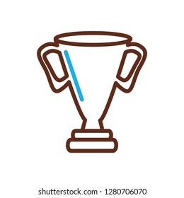 trophy award cup isolated icon