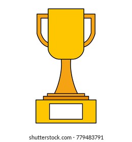 trophy award cup in pedestal image