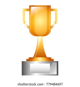 trophy award cup in pedestal image