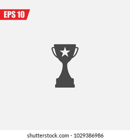 trophy award cup for sport vector icon