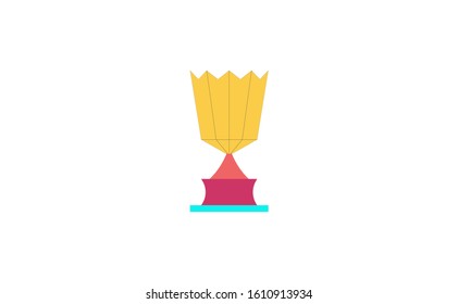 Trophy award cup vector or recognition badges. Award for appreciation group prize or  group of awards. Simple table trophy icon in vector format.
