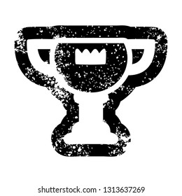 trophy award distressed icon symbol