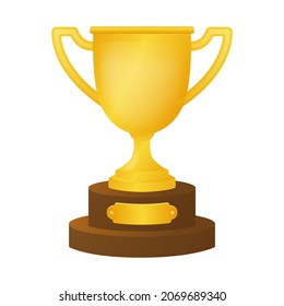 Trophy Award Emoji Icon Illustration Sign. Winner Cup Vector Symbol Emoticon Design Vector Clip Art.