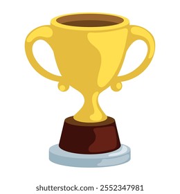 trophy award icon isolated vector