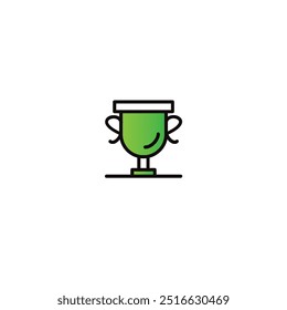 Ícone de prêmio do troféu logotipo de vetor plano design