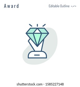 Trophy, Award icon, Medal, Success, Achievement, Perfection, Championship, Stroke icon