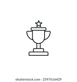 Trophy Award icon symbol vector illustration isolated on white background