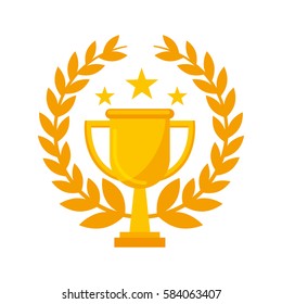 trophy award isolated icon