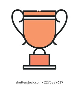 trophy award isolated icon design