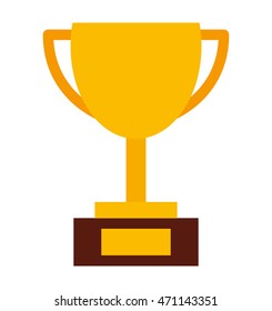 trophy award isolated icon vector illustration design