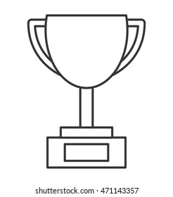 trophy award isolated icon vector illustration design
