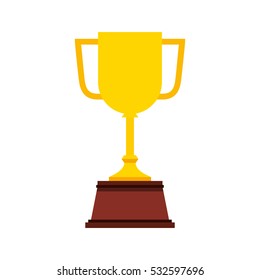 trophy award isolated icon vector illustration design