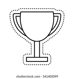 trophy award isolated icon vector illustration design