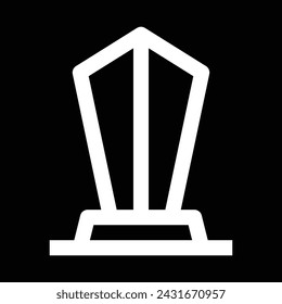 trophy award line icon icon design