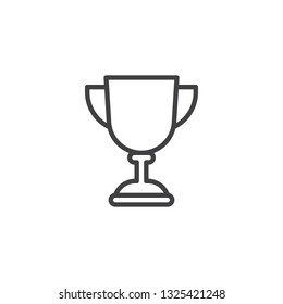 Trophy award line icon. linear style sign for mobile concept and web design. Winner cup outline vector icon. Symbol, logo illustration. Pixel perfect vector graphics