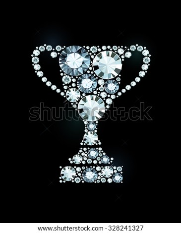 Trophy Award Made of Diamonds