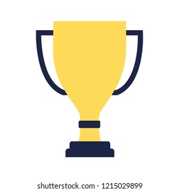 trophy award on white background