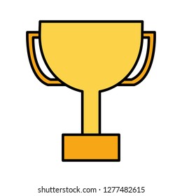 trophy award on white background