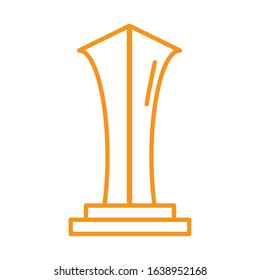 trophy award price with column vector illustration design