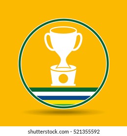 trophy award sport badge icon vector illustration eps 10