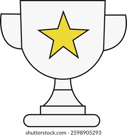 trophy award vector design icon illustration