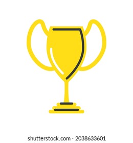 trophy award winner icon isolated
