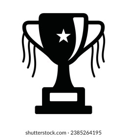 Icono del premio Trophy Icono del ganador diseño de la ilustración de la plantilla vectorial. EPS 10