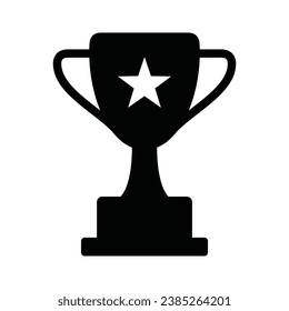 Trophy Award Winner icon logo design vector template illustration. EPS 10