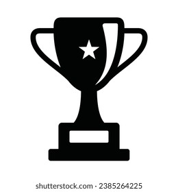 Icono del premio Trophy Icono del ganador diseño de la ilustración de la plantilla vectorial. EPS 10