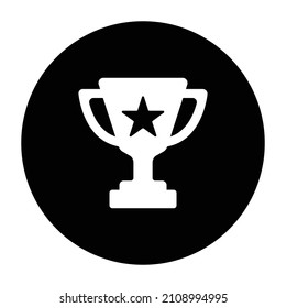 trophy award winner icon vector
