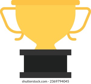 Trophy Award Winner Icon Vector Flat Illustration