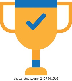 Trophy Award Winner Icon Vector Flat Illustration