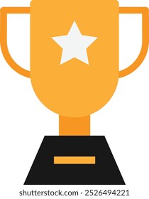 Icono del ganador del trofeo Ilustración plana del Vector