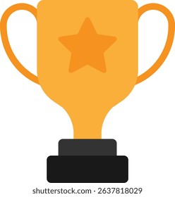  Trophy Award Winner Icon Vector Flat Illustration