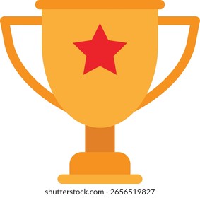 Icono del ganador del trofeo Ilustración plana del Vector