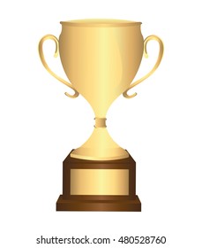 trophy award winner icon vector illustration design
